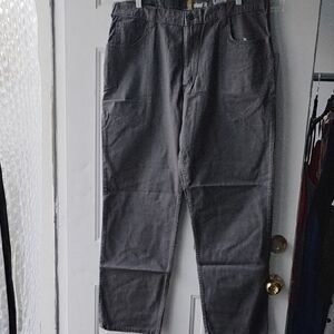 New CARHARTT Classic Gray Chinos Pant Bottoms